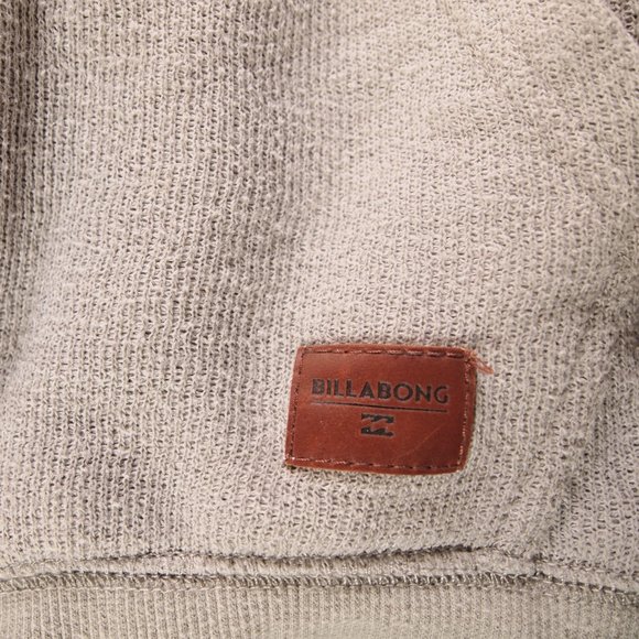 Ladies Billabong Sherpa Knit Hoodie Jacket, Size Large, Gray and Oatmeal Color - Picture 5 of 6